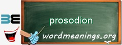 WordMeaning blackboard for prosodion